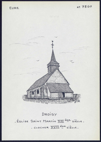 DroiSy (Eure) : église Saint-Martin - (Reproduction interdite sans autorisation - © Claude Piette)