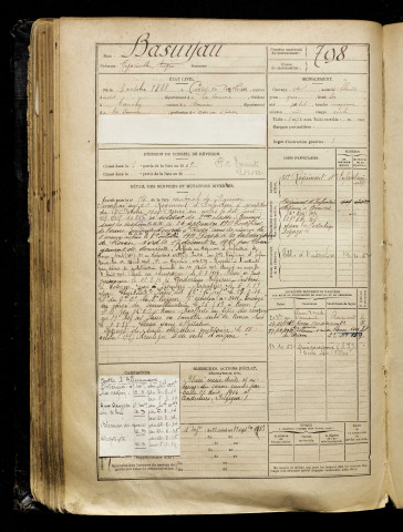 Basuyau, Hyacinthe Eugène, né le 03 octobre 1888 à Crécy-en-Ponthieu (Somme), classe 1908, matricule n° 798, Bureau de recrutement d'Abbeville