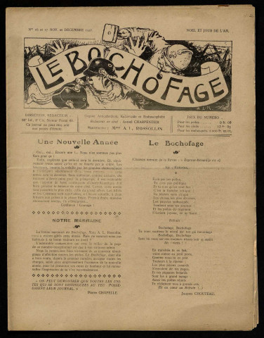 LE BOCHOFAGE. ORGANE ANTICAFARDEUX, KAISERICIDE ET EMBUSCOPHOBE