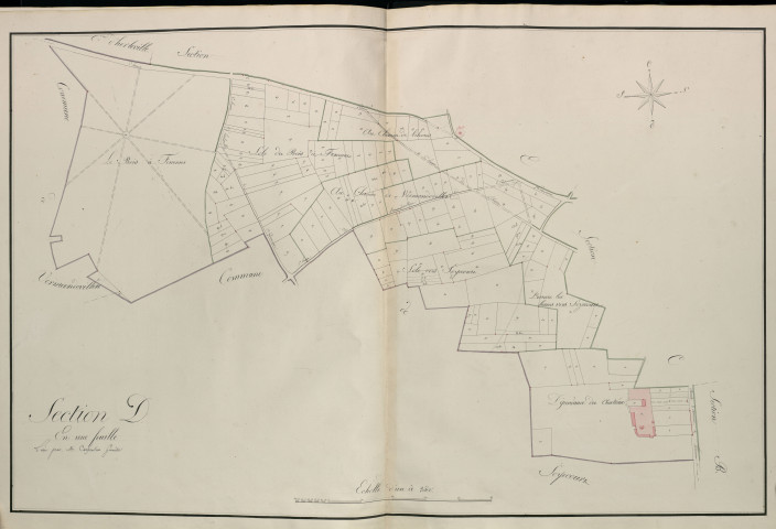 Plan du cadastre napoléonien - Atlas cantonal - Foucaucourt-en-Santerre (Foucaucourt) : D