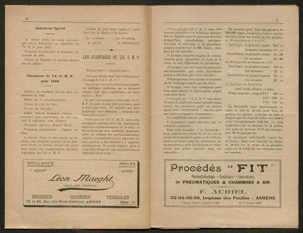 Revue mensuelle de l'association cyclecariste et motocycliste de Picardie - 2e année, numéro 12