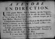 Etude de Me François Henin à Amiens (étude n°3). Minutes de l'année 1773