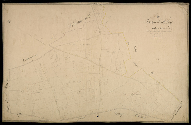 Plan du cadastre napoléonien - Fresnes-Tilloloy (Fresne-Tilloloy) : Dix-Sept (Les), A