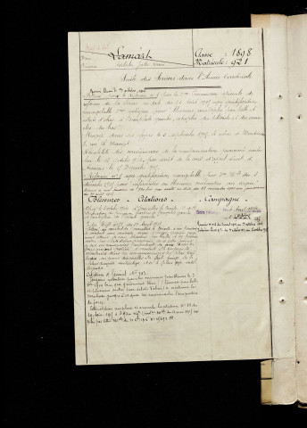 Lamart, Adolphe Jules Louis, né le 20 juin 1878 à Beaumetz-lès-Loges (Pas-de-Calais), classe 1898, matricule n° 921, Bureau de recrutement de Péronne
