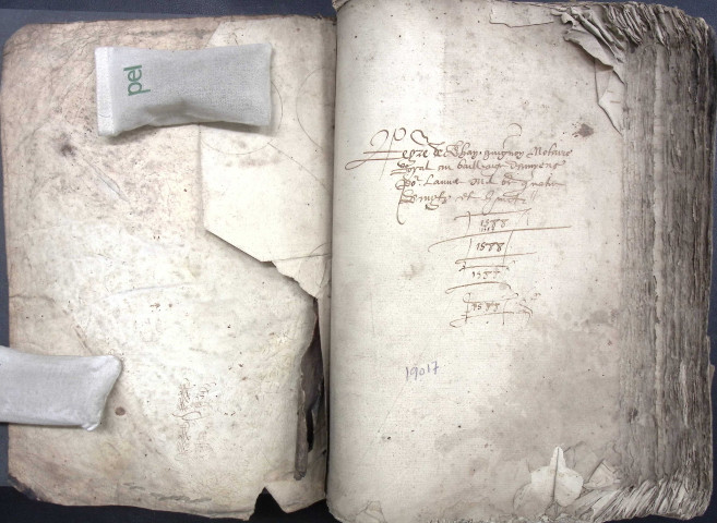 Etude de Me Jean Quignon à Amiens (étude n°22). Minutes de l'année 1588