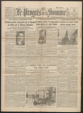 Le Progrès de la Somme, numéro 20960, 29 janvier 1937