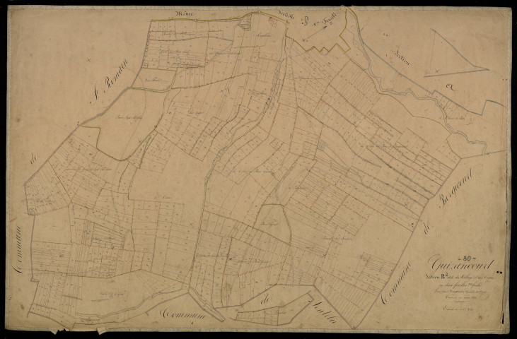 Plan du cadastre napoléonien - Guizancourt : Village (Le) ; Cave (Le), B2