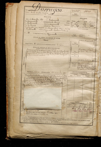 Darragon, Emile Nicolas Eugène, né le 06 décembre 1872 à Huchenneville (Somme), classe 1892, matricule n° 1041, Bureau de recrutement d'Abbeville