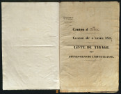 Tirage au sort (arrondissement de Péronne) de l'année 1837
