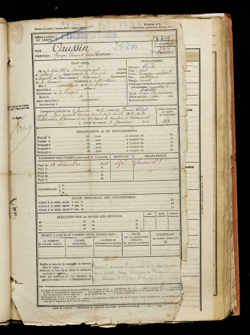 Caussin, Georges Edmond Léopold, né le 03 décembre 1897 à Dernancourt (Somme), classe 1917, matricule n° 339, Bureau de recrutement d'Amiens