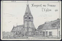 Hangest-sur-Somme : l'église en 1975 - (Reproduction interdite sans autorisation - © Claude Piette)