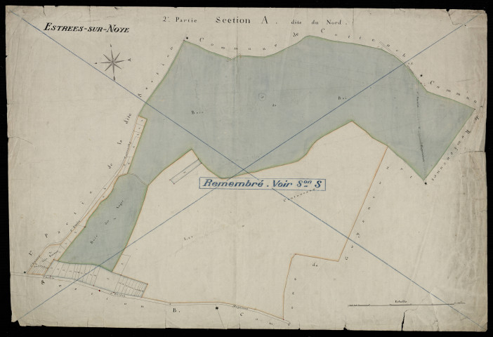 Plan du cadastre napoléonien - Estrees-sur-Noye (Estrées) : Nord (Le), A2