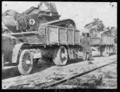 Front français en 1918. Convoi de chars Renault