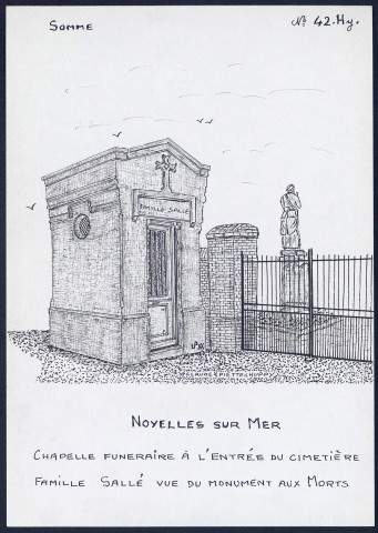 Noyelles-sur-Mer : chapelle funéraire à l'entrée du cimetière - (Reproduction interdite sans autorisation - © Claude Piette)