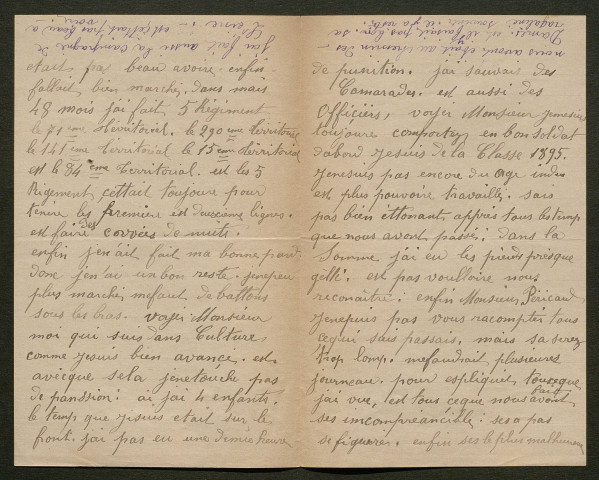 Témoignage de Beaupeigné, Charles et correspondance avec Jacques Péricard