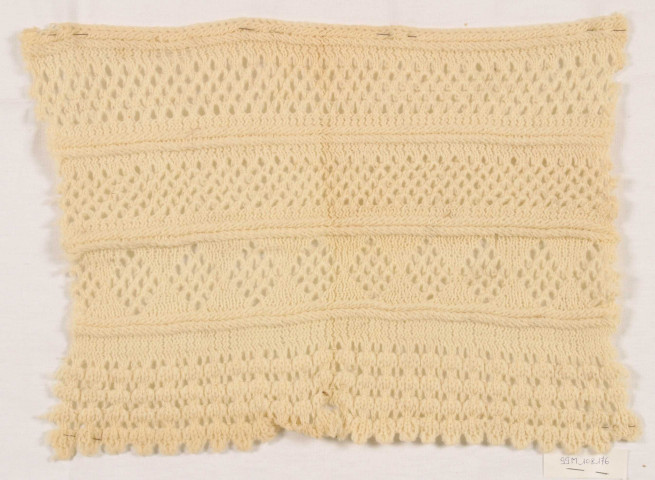Dépôt de marque et de brevet. Modèle de tricot de laine créé par Desachy, fabricant bonnetier