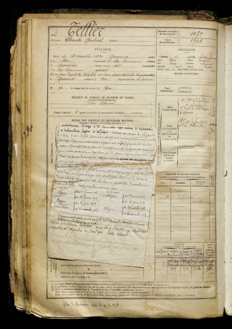 Tellier, Charles Gabriel, né le 04 novembre 1882 à Quend (Somme), classe 1902, matricule n° 1070, Bureau de recrutement d'Abbeville