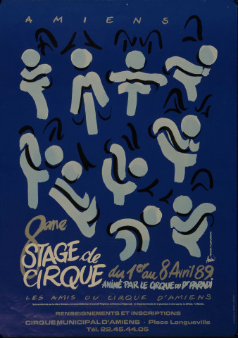 8e stage de cirque du 1er au 8 avril 1989, animé par le Cirque du Dr Paradi