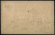 Plan du cadastre napoléonien - Hangest -sur-Somme (Hangest-sur-Somme) : Village (Le) ; Biche Court (La), A1 et partie de B