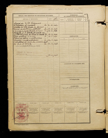 Fontaine, Germer Jules Joseph, né le 21 avril 1898 à Thézy-Glimont (Somme), classe 1918, matricule n° 478, Bureau de recrutement d'Amiens