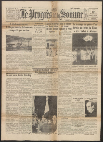 Le Progrès de la Somme, numéro 21304, 10 janvier 1938
