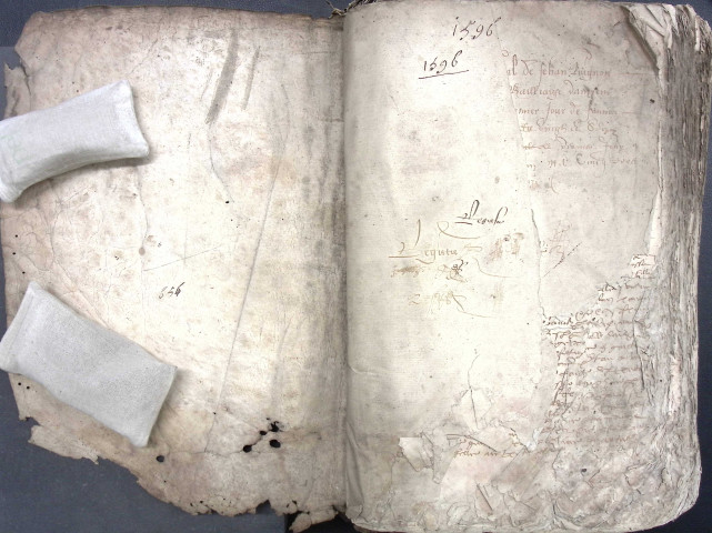 Etude de Me Jean Quignon à Amiens (étude n°22). Minutes de l'année 1596