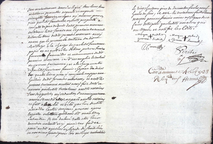 Etude de Me Jacques Scribe à Amiens (étude n°6). Minutes de l'année 1733