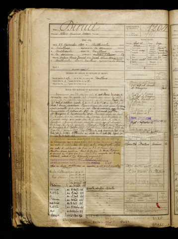 Diruit, Albert Maxime Octave, né le 27 novembre 1899 à Authieule (Somme), classe 1919, matricule n° 1204, Bureau de recrutement d'Abbeville