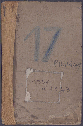 Table des successions et absences du bureau de Picquigny