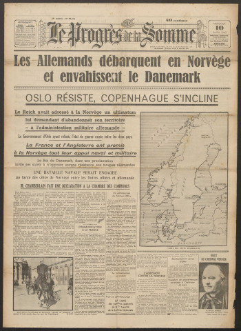 Le Progrès de la Somme, numéro 22116, 10 avril 1940