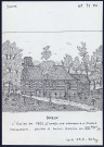 Oneux : l'église en 1852 - (Reproduction interdite sans autorisation - © Claude Piette)