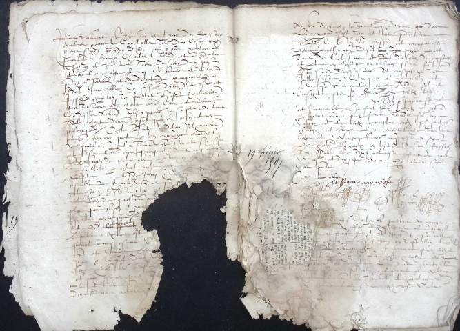 Etude de Me François De Saint-Fuscien à Amiens (étude n°26). Minutes de l'année 1597