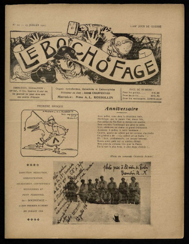 LE BOCHOFAGE. ORGANE ANTICAFARDEUX, KAISERICIDE ET EMBUSCOPHOBE