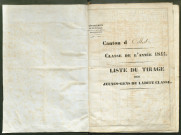 Tirage au sort (arrondissement de Péronne) de l'année 1844