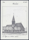 Warluis (Oise) : l'église au clocher roman - (Reproduction interdite sans autorisation - © Claude Piette)