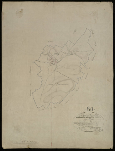 Plan du cadastre napoléonien - Pys : tableau d'assemblage