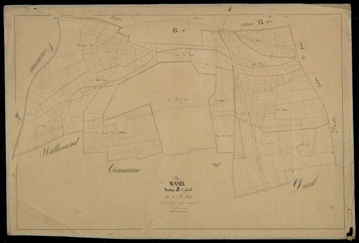Plan du cadastre napoléonien - Hallencourt (Wanel) : Saint Ladre, B2