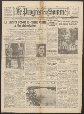 Le Progrès de la Somme, numéro 21876, 13 août 1939