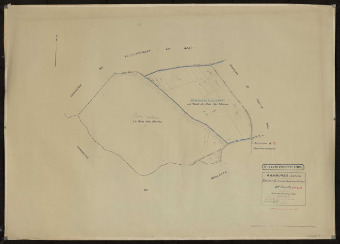 Plan du cadastre rénové - Rambures : section C
