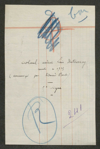 Témoignage de Detournay, Louis (Colonel médecin) et correspondance avec Jacques Péricard