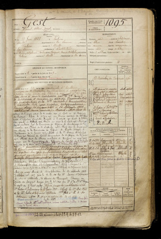 Gest, Raoul Albert Joseph Aimé, né le 11 juin 1888 à Valines (Somme), classe 1908, matricule n° 1095, Bureau de recrutement d'Abbeville
