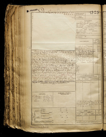 Debeaurain, Roger Michel Narcisse, né le 29 septembre 1897 à Béthencourt-sur-Mer (Somme), classe 1917, matricule n° 1328, Bureau de recrutement d'Abbeville