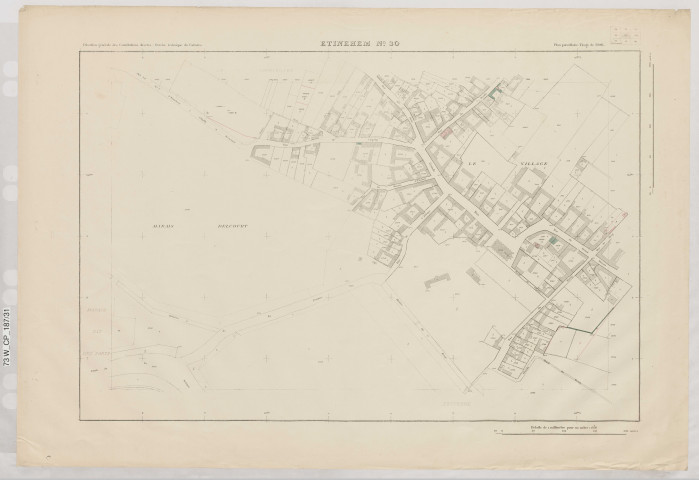 Plan du cadastre rénové - Etinehem : feuille 30