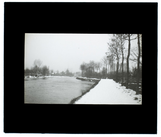 Effet de neige - chemin de halage - février 1909