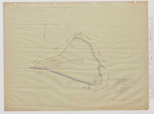 Plan du cadastre rénové - Querrieu : section B3
