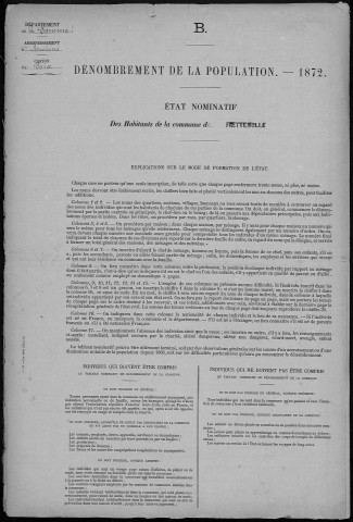 Recensement de la population : Hescamps (Frettemolle)