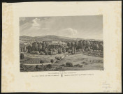 Vue du château et du parc de Crillon. View of the castle and park of Crillon. Ansicht des schlosses und des parks zu Crillon