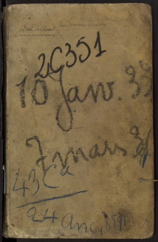Contrôle des actes du bureau d'Albert pour la période du 10 janvier 1733 au 7 mars 1734