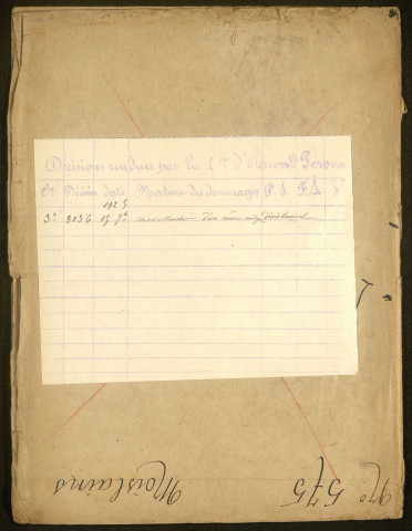 Bray-sur-Somme. Demande d'indemnisation des dommages de guerre : dossier Bizette-Boucan