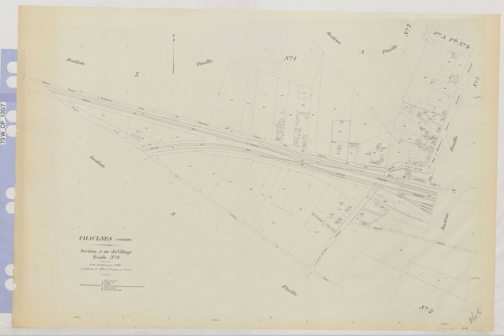 Plan du cadastre rénové - Chaulnes : section A6